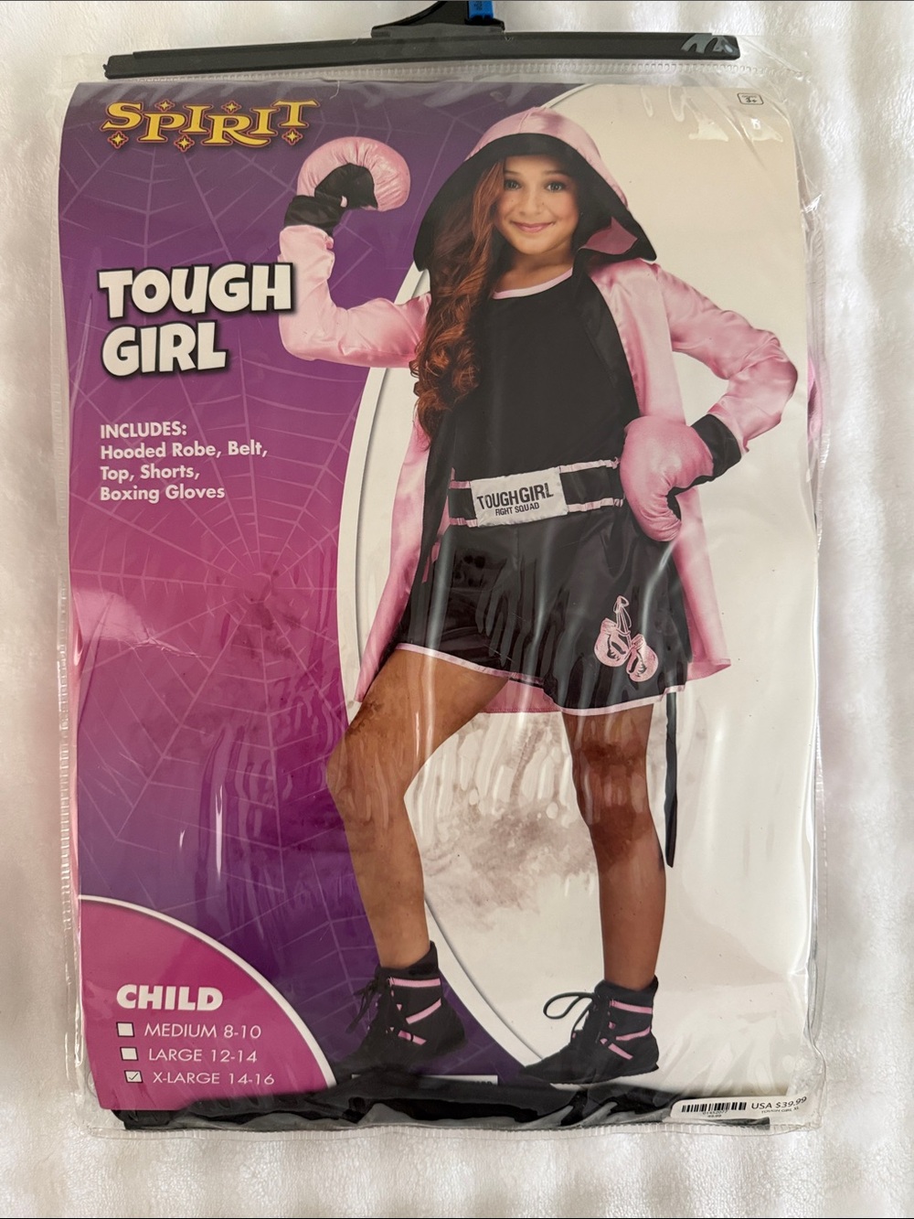 Spirit Tough Girl Kids Boxing Costume – Pink and Black